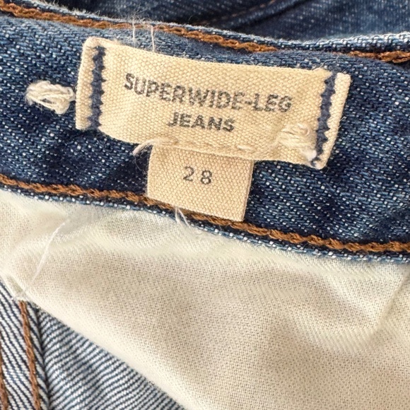 Madewell Super Wide Leg Jeans in Fannin Wash Size 28 - Picture 7 of 10